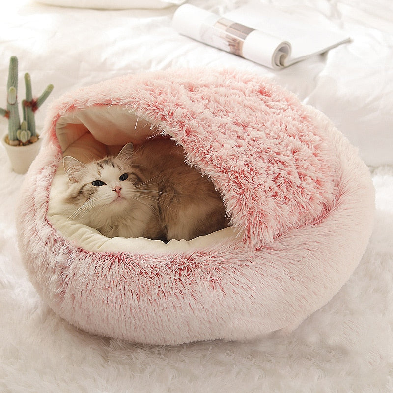 2-in-1 Pet Bed for Cats & Small Dogs
