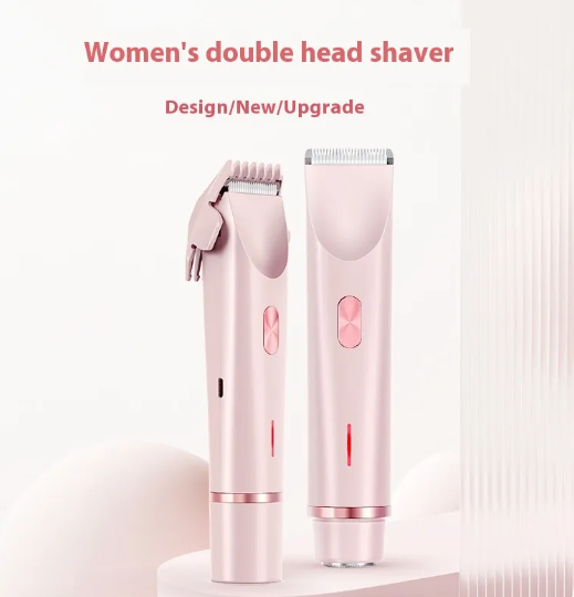 2-in-1 Women's Hair Trimmer & Electric Razor – Wet/Dry Body Grooming