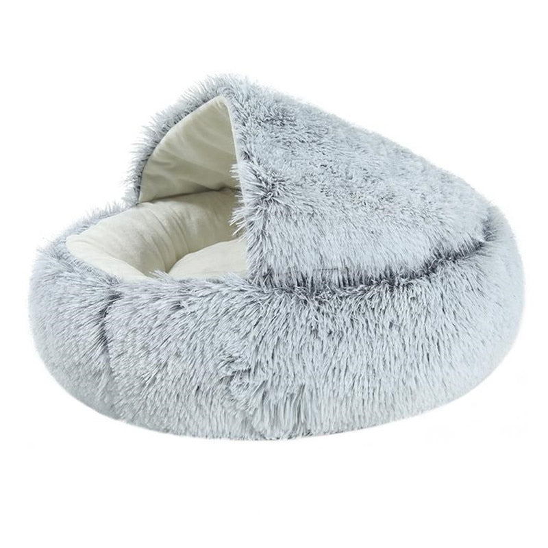 2-in-1 Pet Bed for Cats & Small Dogs