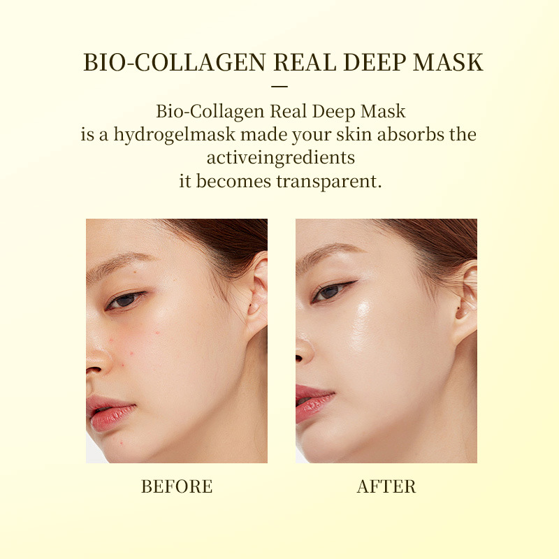 Bio-Collagen Deep Hydrating Face Mask – Anti-Aging Glow Treatment (4 Pack)