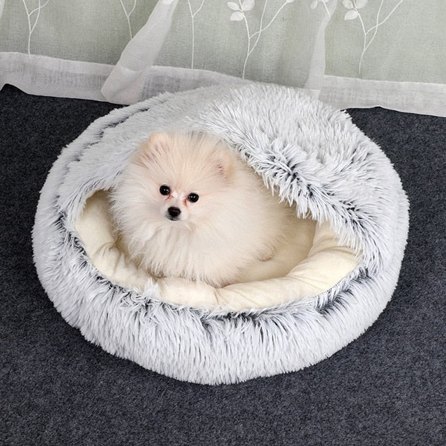 2-in-1 Pet Bed for Cats & Small Dogs