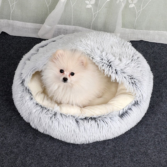 2-in-1 Pet Bed for Cats & Small Dogs
