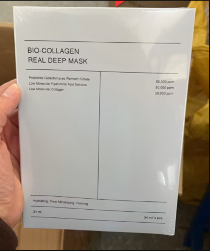 Bio-Collagen Deep Hydrating Face Mask – Anti-Aging Glow Treatment (4 Pack)