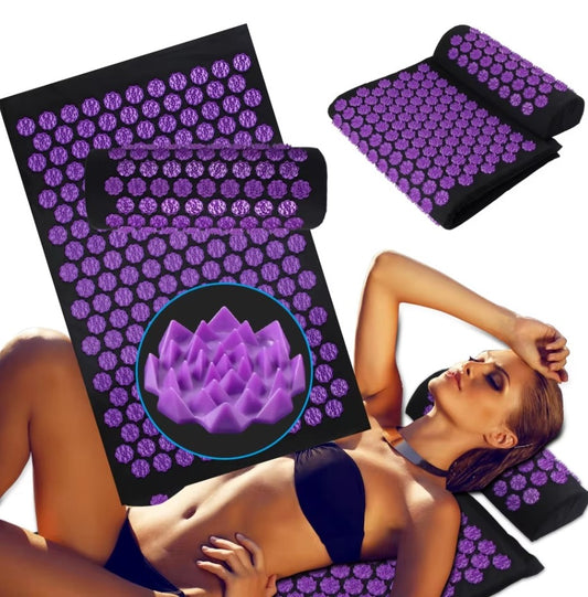 Acupressure Mat & Pillow Set – Relieve Back Pain, Stress & Tension Naturally