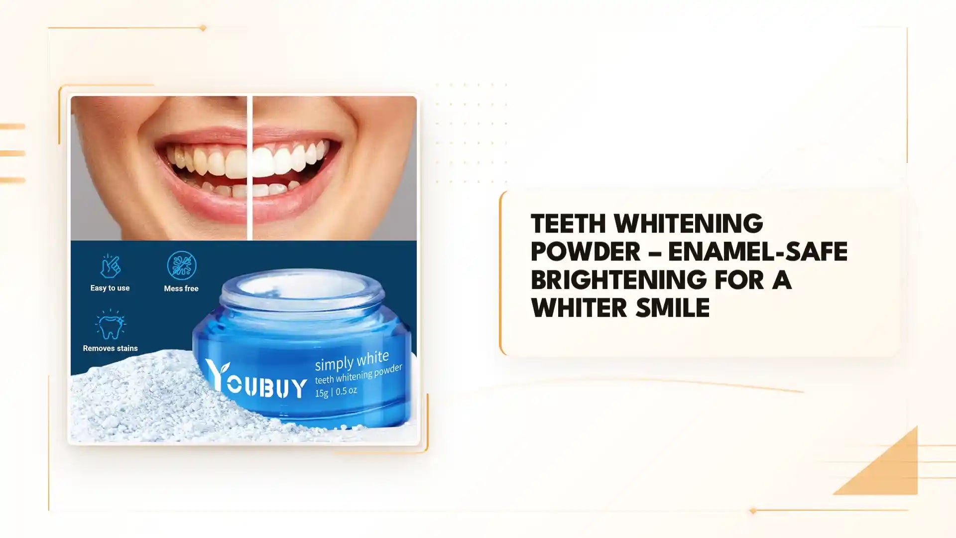 Teeth Whitening Powder &ndash; Enamel-Safe Brightening for a Whiter Smile by@Outfy